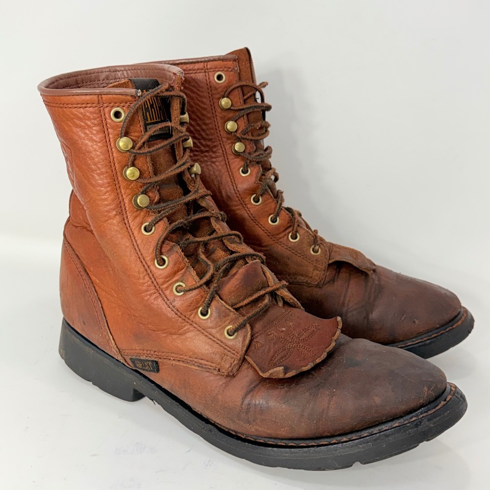 Ariat Mens Cascade 8 Inch Leather Work Boots Brown 10002420 Size 11EE Wide